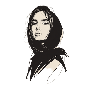 Emirati Woman Portrait Vinyl Car Decal Sticker – Waterproof & UV-Resistant 6.826666666666667"