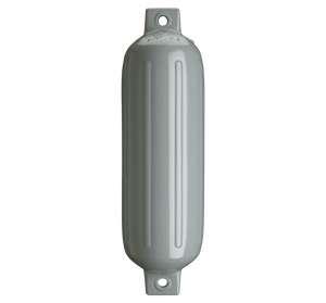 Polyform Boat Fender | G-4 Grey Ribbed Cylinder | Twin Eye Design | 6-1/2 Inch x 22 Inch | PVC Material Polyform Boat Fender | G-4 Grey Ribbed Cylinder | Twin Eye Design | 6-1/2 Inch x 22 Inch | PVC Material