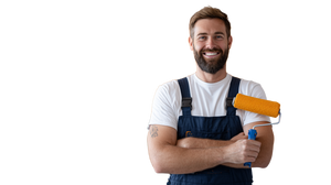 Professional Painter Smiling Vinyl Car Decal Sticker – Waterproof & UV-Resistant 2.72"