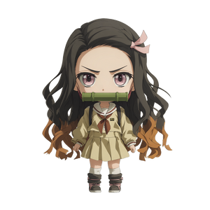 Chibi Nezuko Inspired Vinyl Car Decal Sticker – Waterproof & UV-Resistant 6.826666666666667"