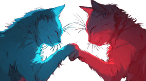 Anime Kitties Handshake Vinyl Car Decal Sticker – Waterproof & UV-Resistant 2.72"