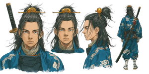 Samurai Character Sheet V3 Vinyl Car Decal Sticker – Waterproof & UV-Resistant 2.56"