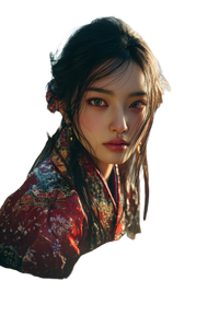 Glamorous Hanfu Model Vinyl Car Decal Sticker – Waterproof & UV-Resistant 4.4