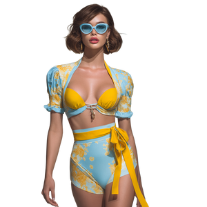Chic Feminine Beachwear Vinyl Car Decal Sticker – Waterproof & UV-Resistant 3.4133333333333336"