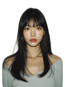 East Asian Model Portrait Vinyl Car Decal Sticker – Waterproof & UV-Resistant 8.213333333333333"