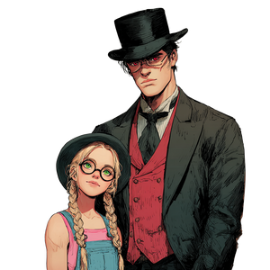 Victorian Gentleman & Companion Vinyl Car Decal Sticker – Waterproof & UV-Resistant 3.4133333333333336"