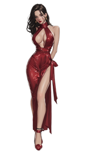 Red Leather Dress V3 Vinyl Car Decal Sticker – Waterproof & UV-Resistant 4.8533333333333335"