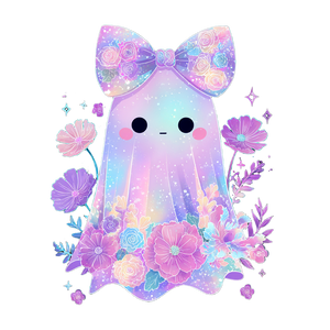 Pastel Kawaii Ghost Vinyl Car Decal Sticker – Waterproof & UV-Resistant 3.4133333333333336"