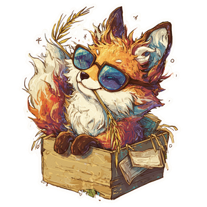 Chibi Fox Sticker Vinyl Car Decal Sticker – Waterproof & UV-Resistant 6.826666666666667"