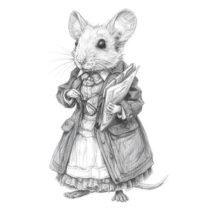 Mouse Secretary Vinyl Car Decal Sticker – Waterproof & UV-Resistant 3.4133333333333336"