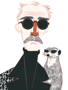 Matisse Meercat Portrait Vinyl Car Decal Sticker – Waterproof & UV-Resistant 8.213333333333333"