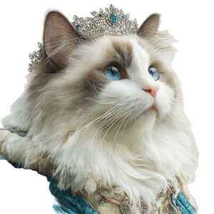 Regal Ragdoll Queen Vinyl Car Decal Sticker – Waterproof & UV-Resistant 6.826666666666667"