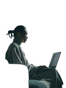 Woman With Laptop V13 Vinyl Car Decal Sticker – Waterproof & UV-Resistant 8.213333333333333"