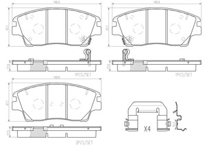 Brembo Brake Pads Set Of 4 | Ceramic for 2016-2021 Hyundai Tucson, Elantra, Kia Sportage | Low Dust, Premium Hardware Brembo Brake Pads Set Of 4 | Ceramic for 2016-2021 Hyundai Tucson, Elantra, Kia Sportage | Low Dust, Premium Hardware