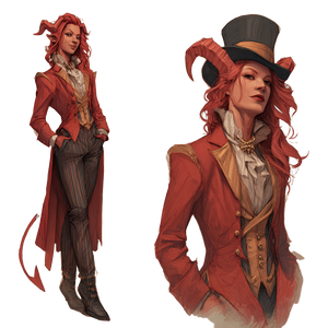 Tiefling Ringmaster Vinyl Car Decal Sticker – Waterproof & UV-Resistant 3.4133333333333336"