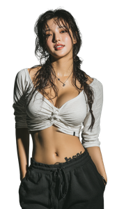 Korean Model Portrait V36 Vinyl Car Decal Sticker – Waterproof & UV-Resistant 9.706666666666667"