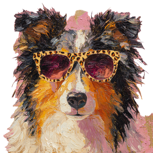 Collie In Sunglasses Vinyl Car Decal Sticker – Waterproof & UV-Resistant 3.4133333333333336"