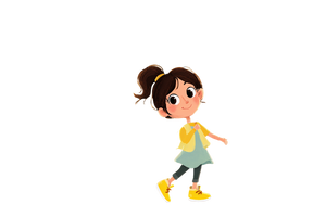 Cheerful Little Girl V2 Vinyl Car Decal Sticker – Waterproof & UV-Resistant 2.986666666666667"