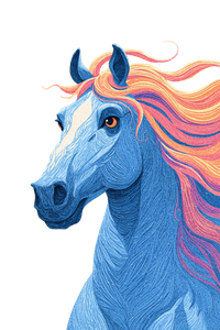 Lively White Horse V2 Vinyl Car Decal Sticker – Waterproof & UV-Resistant 4.4