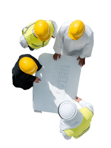 Engineers Reviewing Plans Vinyl Car Decal Sticker – Waterproof & UV-Resistant 4.1066666666666665"