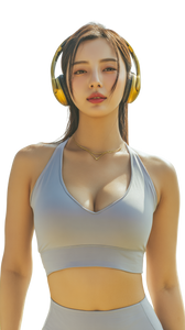 Jogging Korean Woman V2 Vinyl Car Decal Sticker – Waterproof & UV-Resistant 9.706666666666667"