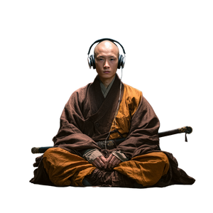 Monk With Sword V2 Vinyl Car Decal Sticker – Waterproof & UV-Resistant 3.4133333333333336"