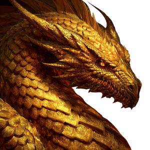 Golden Gleaming Dragon Vinyl Car Decal Sticker – Waterproof & UV-Resistant 3.4133333333333336"