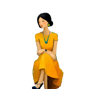 Modigliani Style Woman V2 Vinyl Car Decal Sticker – Waterproof & UV-Resistant 3.4133333333333336"