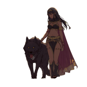 Tharja And Hellhound Vinyl Car Decal Sticker – Waterproof & UV-Resistant 3.4133333333333336"