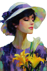 Impressionist Woman V2 Vinyl Car Decal Sticker – Waterproof & UV-Resistant 4.4