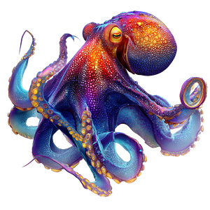 Vibrant Fantasy Octopus Vinyl Car Decal Sticker – Waterproof & UV-Resistant 3.4133333333333336"