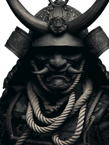 Samurai Oni Mask V34 Vinyl Car Decal Sticker – Waterproof & UV-Resistant 8.213333333333333"