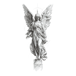 Angel Tattoo Design V14 Vinyl Car Decal Sticker – Waterproof & UV-Resistant 3.4133333333333336"