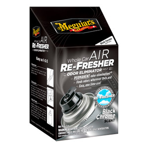 Meguiars Air Freshener | Black Chrome Scent | Permanently Eliminates Odors | New Car Fragrance