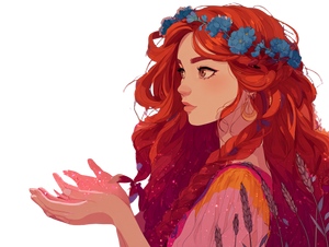 Redhead Girl Portrait Vinyl Car Decal Sticker – Waterproof & UV-Resistant 3.0933333333333333"