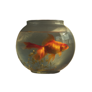 Hopper'S Goldfish Vinyl Car Decal Sticker – Waterproof & UV-Resistant 3.4133333333333336"