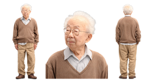Elderly Professor Portrait V2 Vinyl Car Decal Sticker – Waterproof & UV-Resistant 5.4