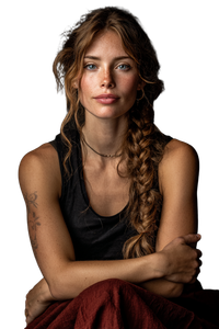 Woman With Braided Hair Vinyl Car Decal Sticker – Waterproof & UV-Resistant 8.96"