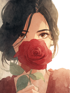 Romantic Rose Offering Vinyl Car Decal Sticker – Waterproof & UV-Resistant 8.213333333333333"