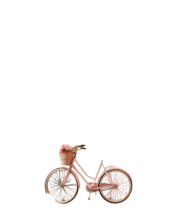 Parisian Pink Bicycle V2 Vinyl Car Decal Sticker – Waterproof & UV-Resistant 8.213333333333333"
