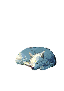 Anime Wolf Nap Vinyl Car Decal Sticker – Waterproof & UV-Resistant 8.746666666666666"