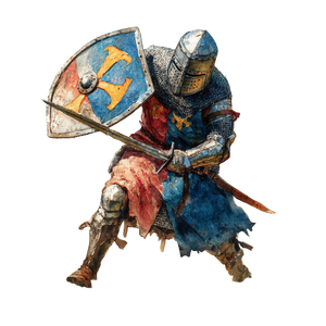 Knight Fighting Vinyl Car Decal Sticker – Waterproof & UV-Resistant 3.4133333333333336"
