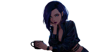 Cyberpunk Woman V56 Vinyl Car Decal Sticker – Waterproof & UV-Resistant 5.4