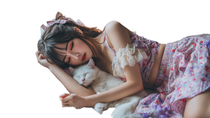 Sleeping Anime Girl V12 Vinyl Car Decal Sticker – Waterproof & UV-Resistant 5.4