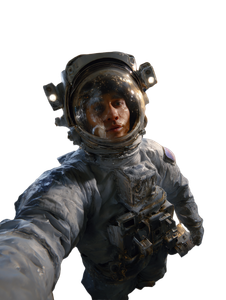 Astronaut Space Selfie V4 Vinyl Car Decal Sticker – Waterproof & UV-Resistant 8.213333333333333"