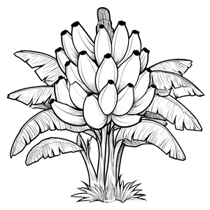 Banana Tree Coloring Vinyl Car Decal Sticker – Waterproof & UV-Resistant 3.4133333333333336"