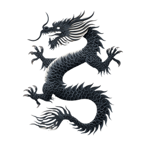 Angry Chinese Dragon V2 Vinyl Car Decal Sticker – Waterproof & UV-Resistant 3.4133333333333336"