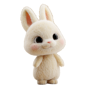 Cute Anthropomorphic Rabbit Vinyl Car Decal Sticker – Waterproof & UV-Resistant 6.826666666666667"