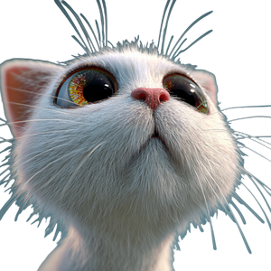 3D Cat V2 Vinyl Car Decal Sticker – Waterproof & UV-Resistant 3.4133333333333336"