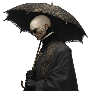 Blind Vampire Priest V2 Vinyl Car Decal Sticker – Waterproof & UV-Resistant 3.4133333333333336"